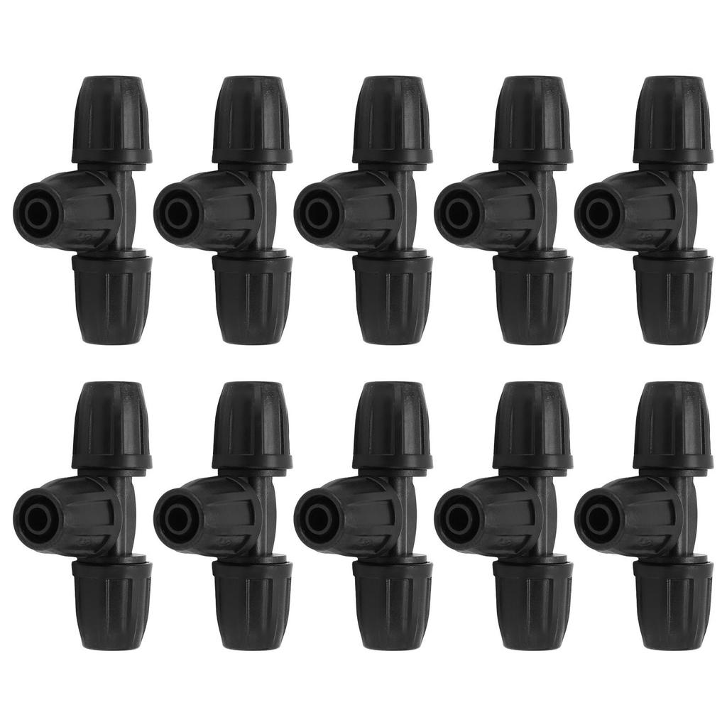 10Pcs 8 11 Barbed Tee with Lock Pipe Connector Hose Fittings for Garden Drip Irrigation
