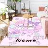 Custom 1Pc Hello Kitty Floral Background Rug Office Carpet Indoor Outdoor Entrance Doormat Nonslip Soft And Comfortable Living Room D2915315