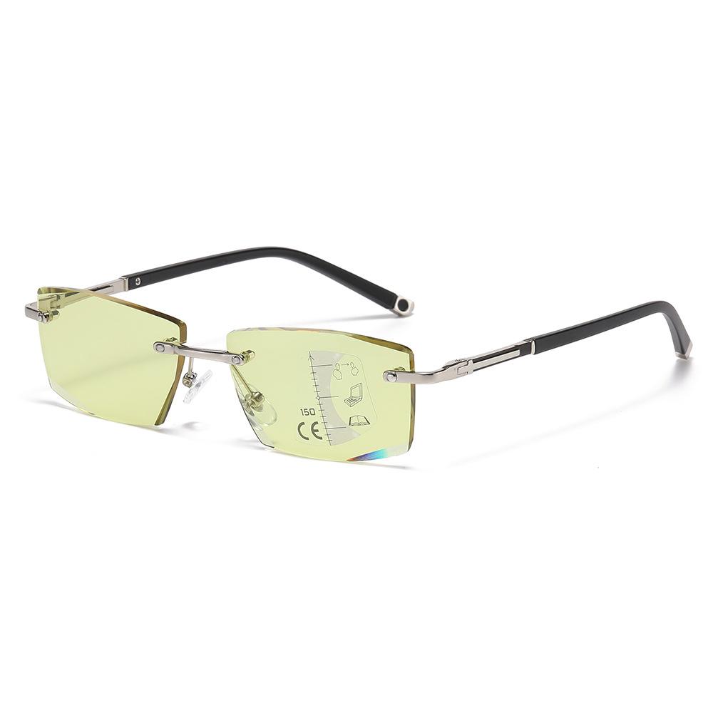 Progressive Multi-Focus Color-Changing Reading Glasses High Definition Anti-Blue Business Men'S Far And Near Reading Glasses