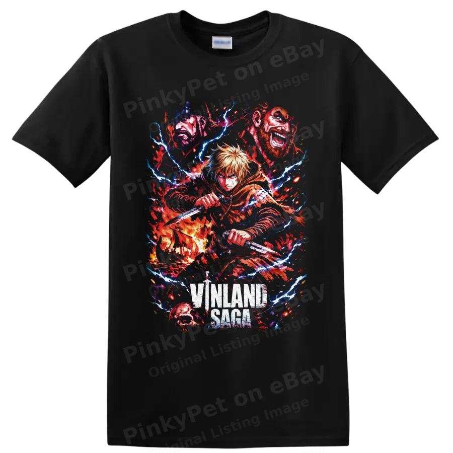 Vinland Saga Thorfinn Thors Askeladd Anime Viking Warrior T Shirt Graphic Tee