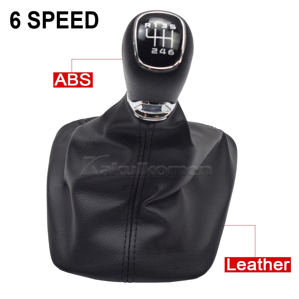Manual 5/6 Speed For Skoda Octavia A5 A6 2004 2005 2006 2007 2008-2012 Car Stick Gear Shift Knob With Leather Boot Car-Stying