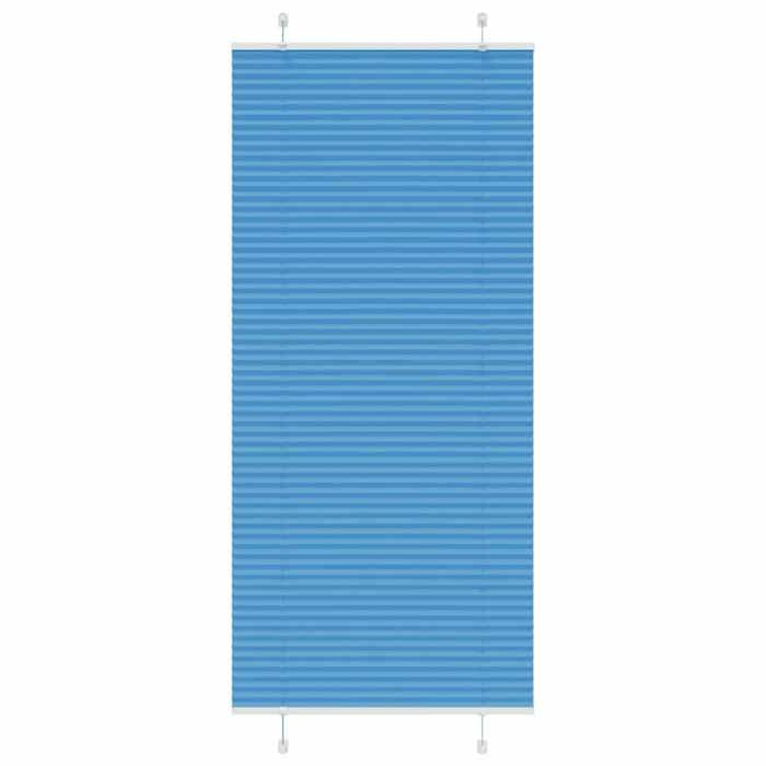VidaXL Store plissé bleu 85x200 cm largeur du tissu 84,4 cm polyester, store plissé de fenêtre, store accordéon, store 4015208