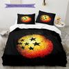 DRAGON BALL Logo Pattern Bedding,Quilt Set Quilt Cover Pillowcase Home Birthday Gift (1 * Duvet Cover + 2 * Pillowcase, Without Core)