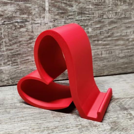 Heart Phone Stand 3D Printed Heart Shaped Mobile Phone Holder for Smartphones Tablets Kindles Romantic Desk Accessory for Home Office Nightstand