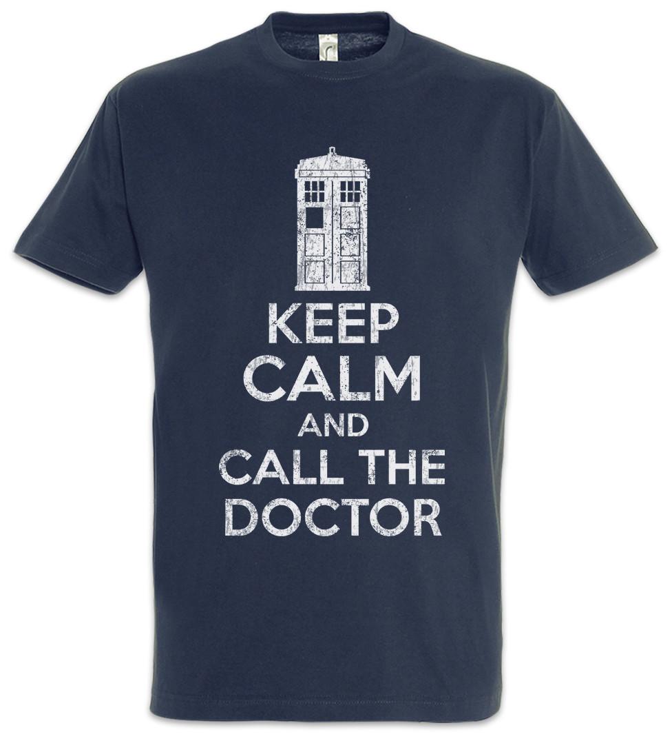 Keep Calm And Call The Doctor T-Shirt Who phone booth Dr. Fun L