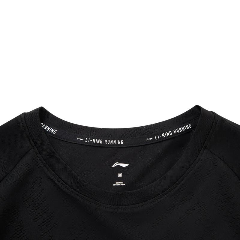 Li-Ning Breathable Cool Running Short Sleeve T-Shirt Women tops Black ATSV314-5