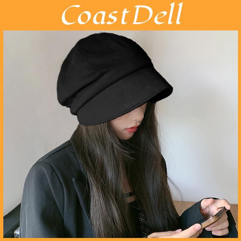Vintage Octagonal Hat With Wide Brim For Winter Street Style And Warmth