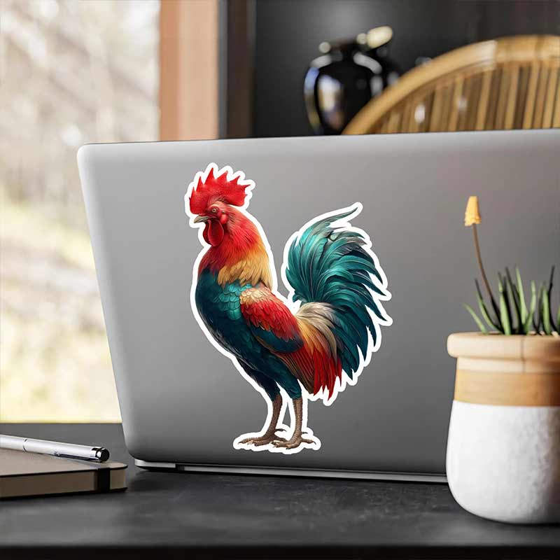 Rooster Vinyl Decal Farmhouse Decor Car Sticker Waterproof Outdoor Car Bumper Window Notebook Computer Decoration Decals SH1219