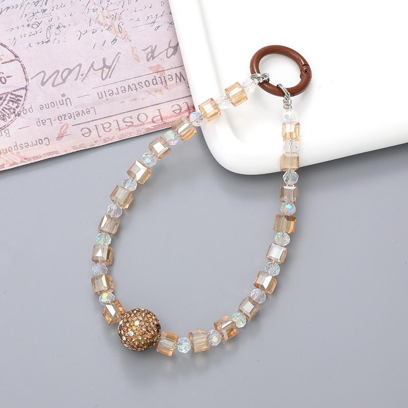 Κρεμαστό Κινητού με Κρύσταλλα και Χάντρες: Κορδόνι για Τσάντα Πολυτελείας & Μπρελόκ Αντι-Πτώσης.