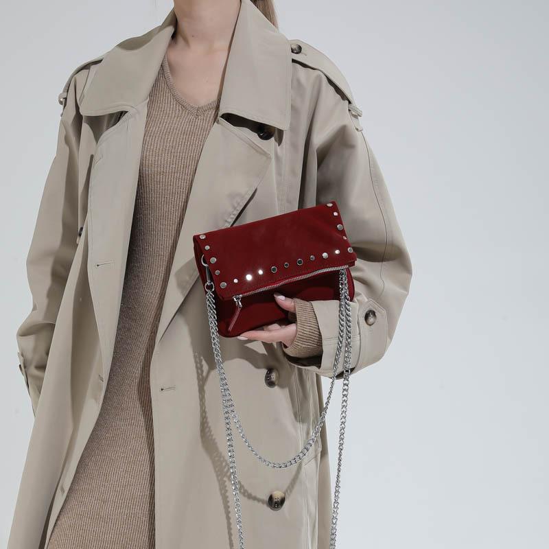 Fashion Studded Shoulder Bag Faux Suede Crossbody Bags for Women Handbag Retro Rivet Messenger Bag  Women s Bags Flap Purses