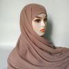 Women Muslim Chiffon Hijab With Cap Bonnet Instant Chiffon Hijabs Shawl Head Scarf Underscarf Caps Cover Headwrap