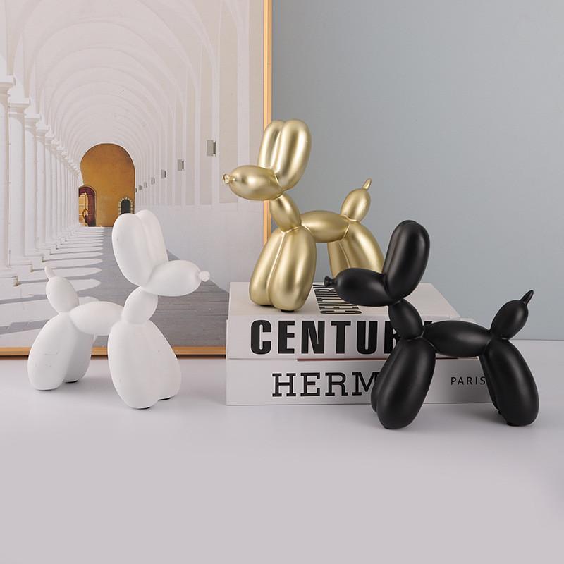 Modern Minimalist Balloon Dog Resin Sculpture For Home Office Desk Decor Gift