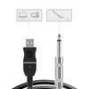 3m 10ft Guitar Bass USB Straight Plug Cable To 1/4inch 6.35mm Jack Link Connection