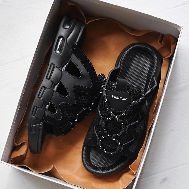 Luxury Slippers for Men Male Shoes Sneakers House Slippers Man Summer Shoes 2024 Genuine Mens Slipper Adult Men's Sandal Slipers