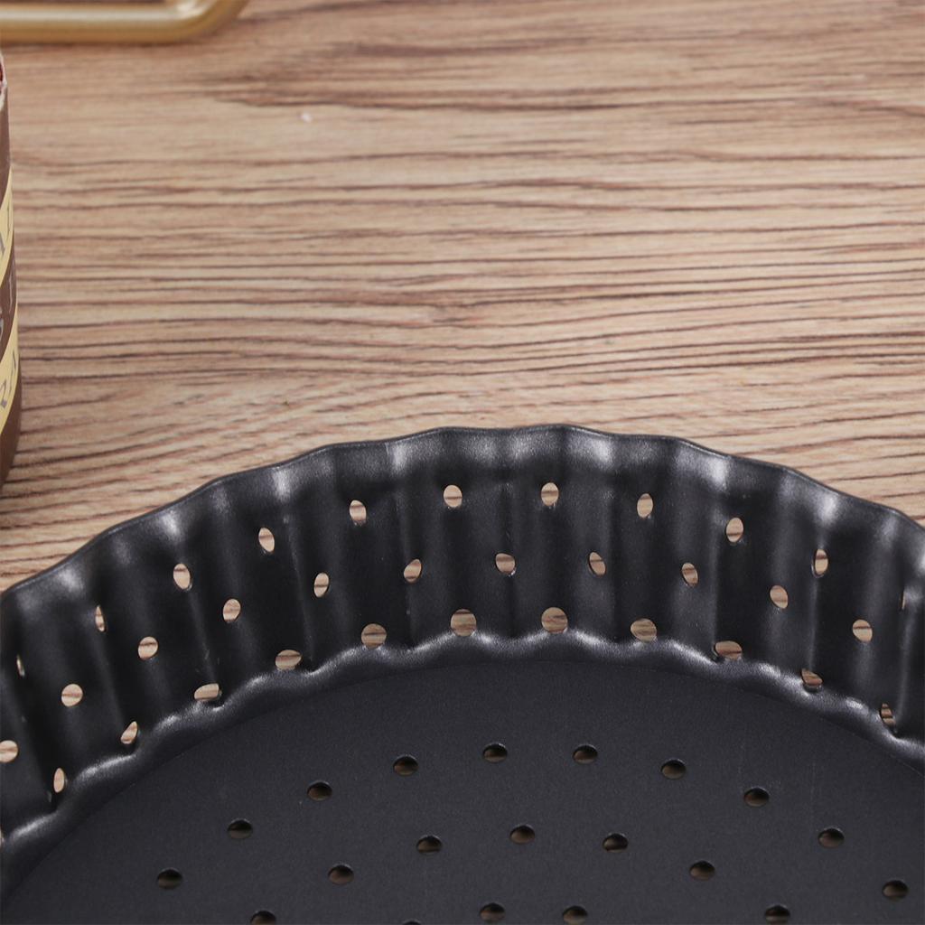 Non-Stick Round Pizza Pan Small 5Inch Removable Bottom Tart Baking Tray Pie Pan Oven Baking Tool Quiche Tool Nonstick Pizza Tray