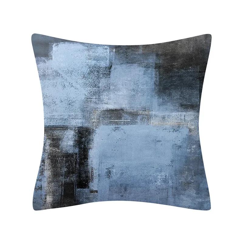 30X50/40X40/45X45CM Abstract Oil Painting Geometry Cushion Cases Yellow Blue Green Modern Abstract Art Pillows Case Sofa Pillows