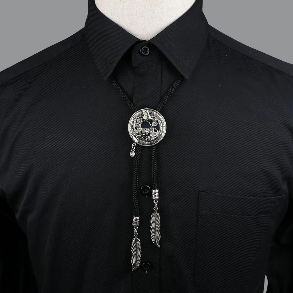 Vintage Aborigéni, Kožená Kravata, Trendy, Kravata Bolo, Western, Kovbojská Košeľa, Náhrdelník