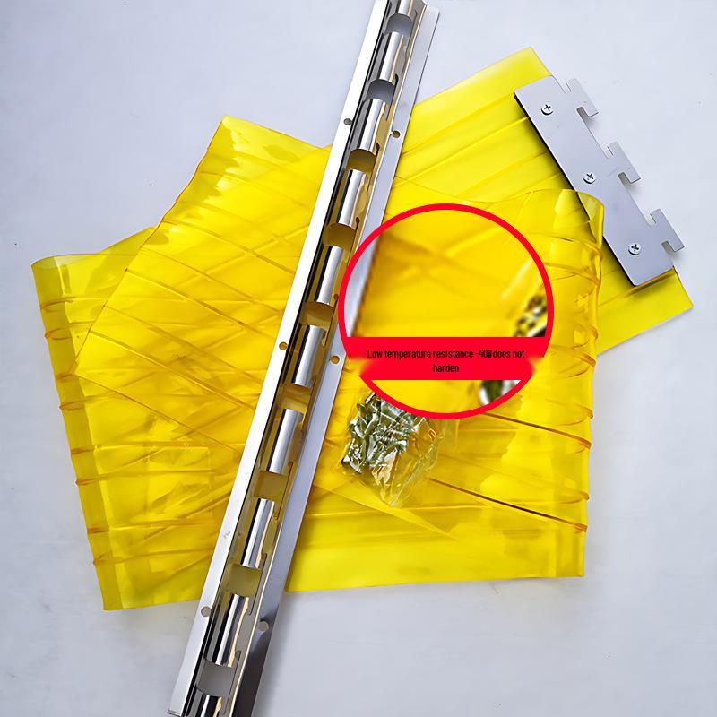 High-End Transparent PVC Door Curtain - Mosquito-Proof, Soft Partition for Air Conditioning, Home, Shop, or Shade.