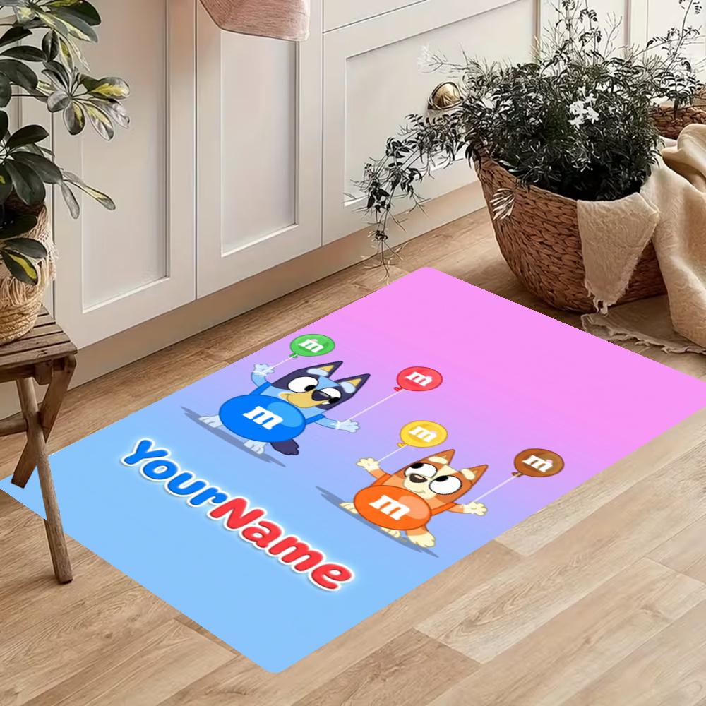 Bluey Customize Your Name Kitchen Rug Runner Rug Laundry Mat Hallway Entryway The Best Gift Choice