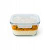 Pojemnik Szklany Lunchbox Kwadratowy 320 Ml Na Żywność Obiad Lunch Sałatki