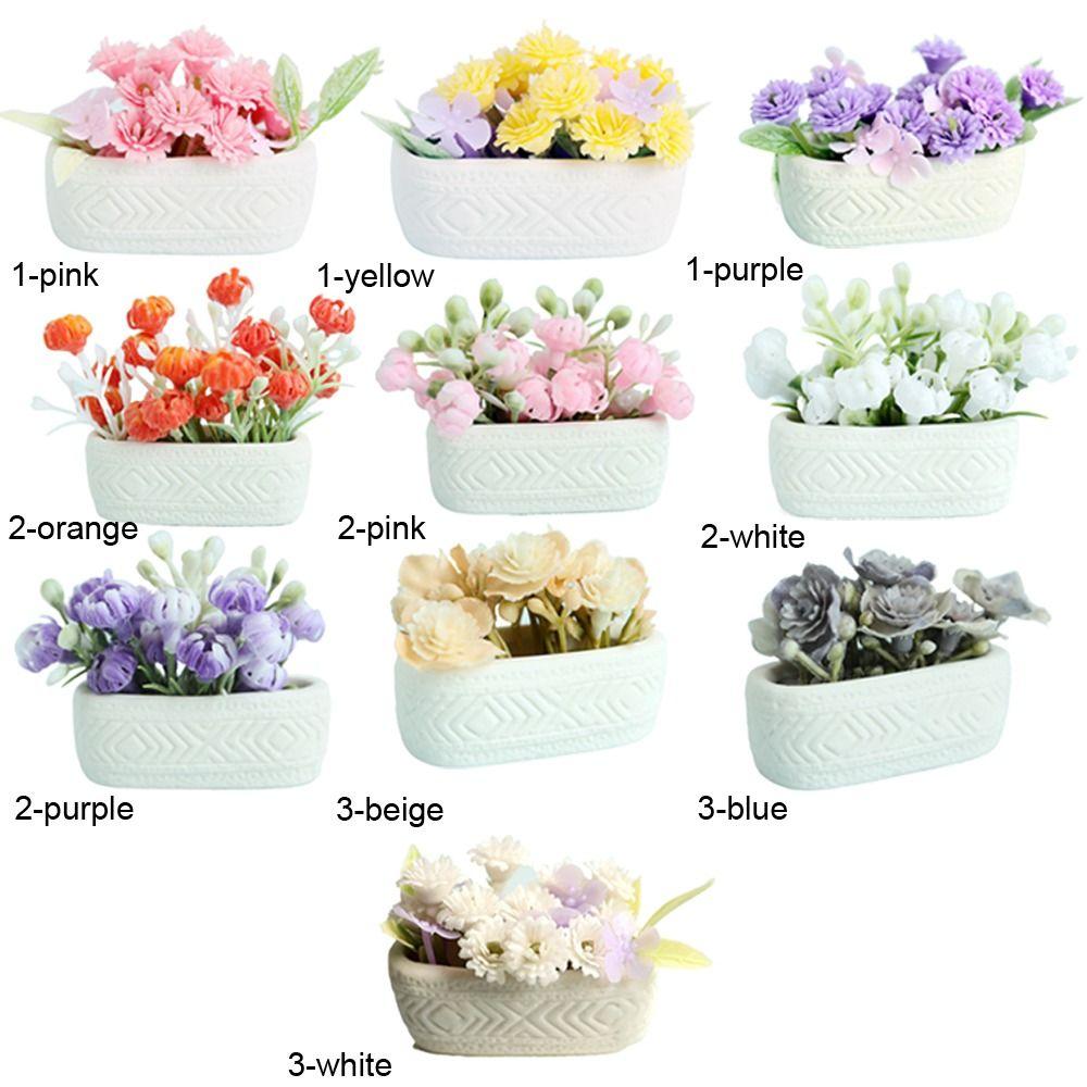 Multicolor Dollhouse Flower Bonsai Babysbreath Jasmine Micro Bonsai Toy Miniature Potted Plants
