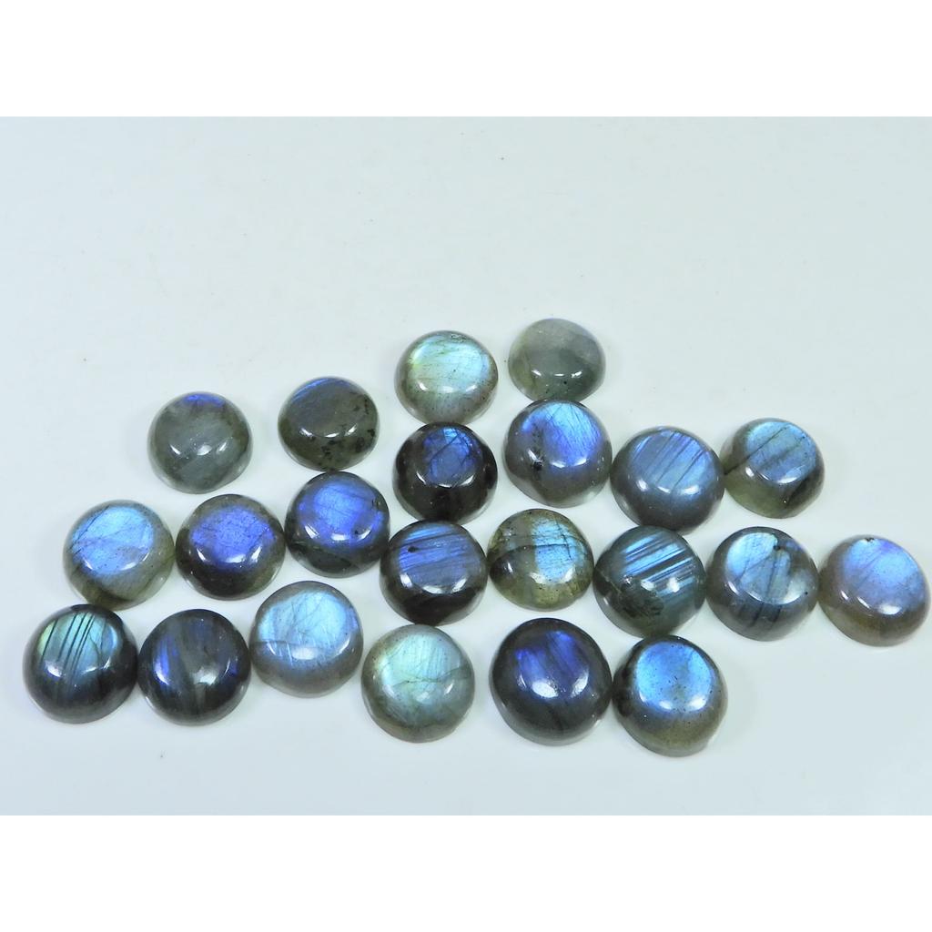 12X12MM Natural Labradorite Blue Round Cabochon Loose Gemstone 22Pcs Lot C-1040