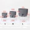 5Pcs Self Absorbing Transparent Flowerpot,Inner Air Hole, Prevention of Plant Root,Office, Hotel, Home Decor