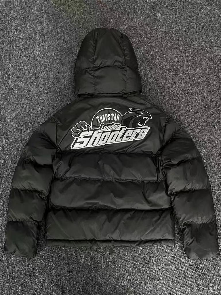 Trapstar Winter Trendy Windproof Cotton Jacket: Thick, Versatile, Hooded Warm Outerwear for Couples.