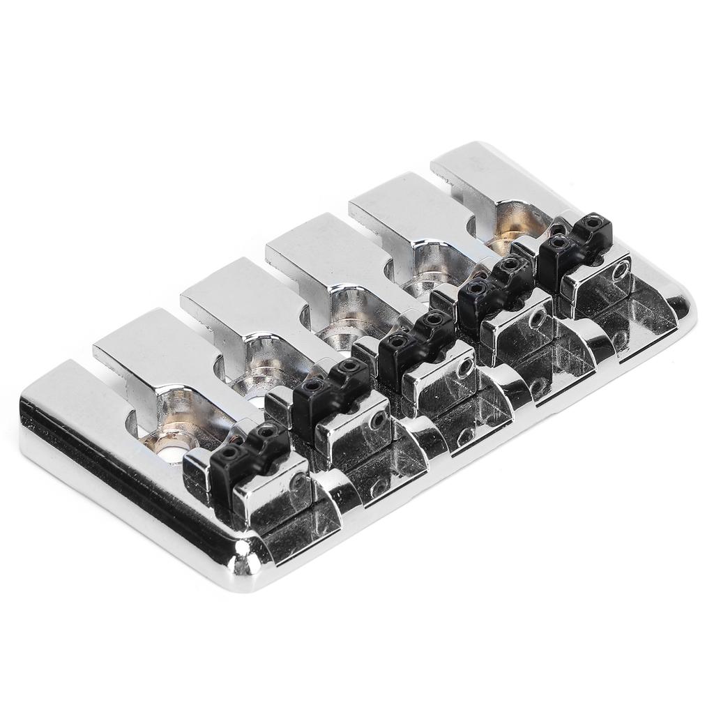 5 String Bass Bridge Metal Guitar Hard Tail Saddle Replacement Parts Music Accessories