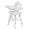 1:12 Miniature Dollhouse Baby High Chair - White Toy Furniture Model