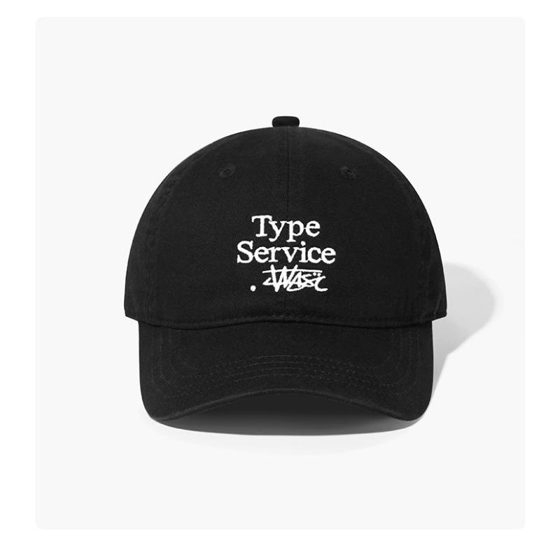 Retro small letter baseball hat women's spring and autumn soft top curved brim hat summer versatile big head circumference peaked cap men