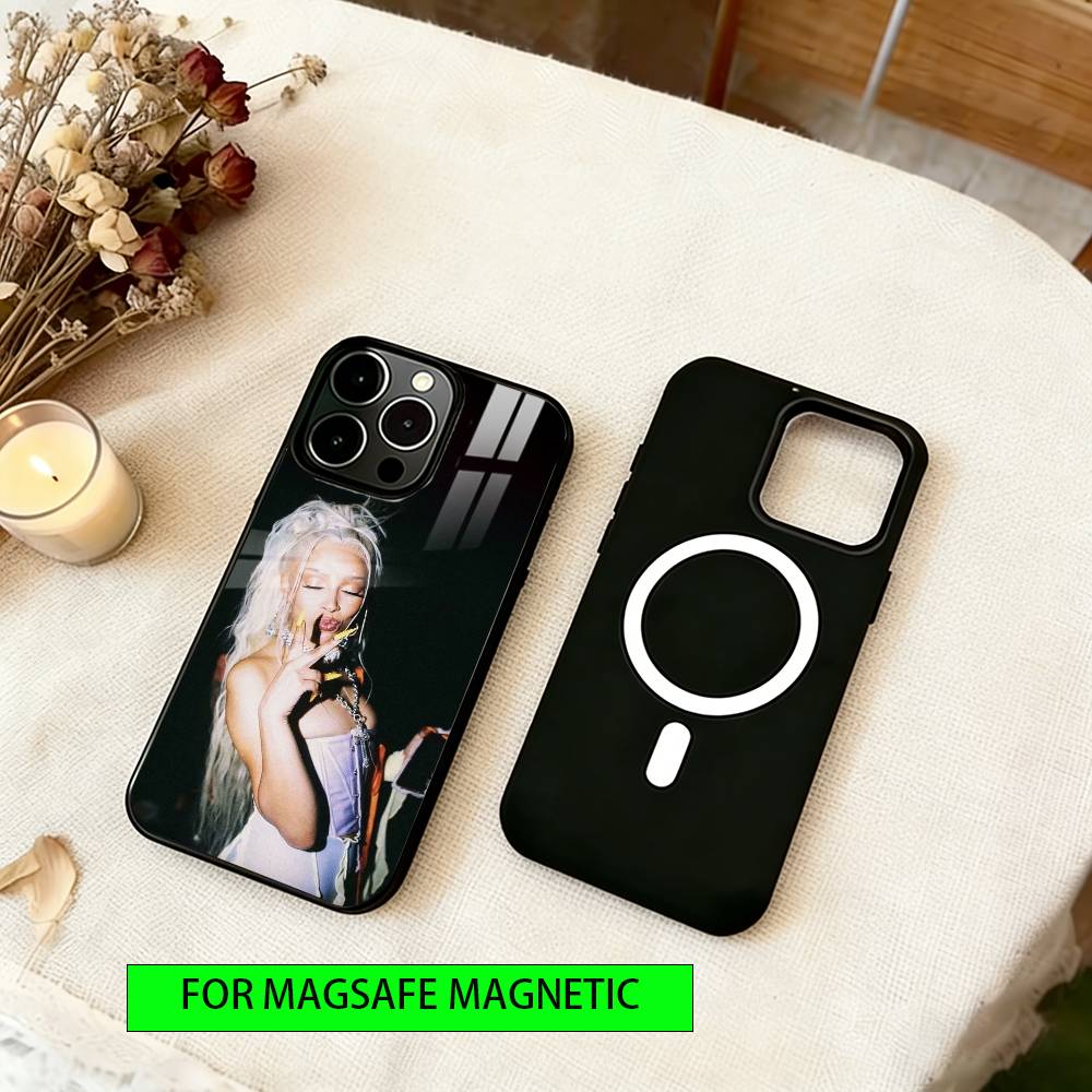 Doja Cat Singer Phone Case For iPhone17,16,15,14,13,12,11 Plus,Pro Magnetic For Magsafe Wireless Charging