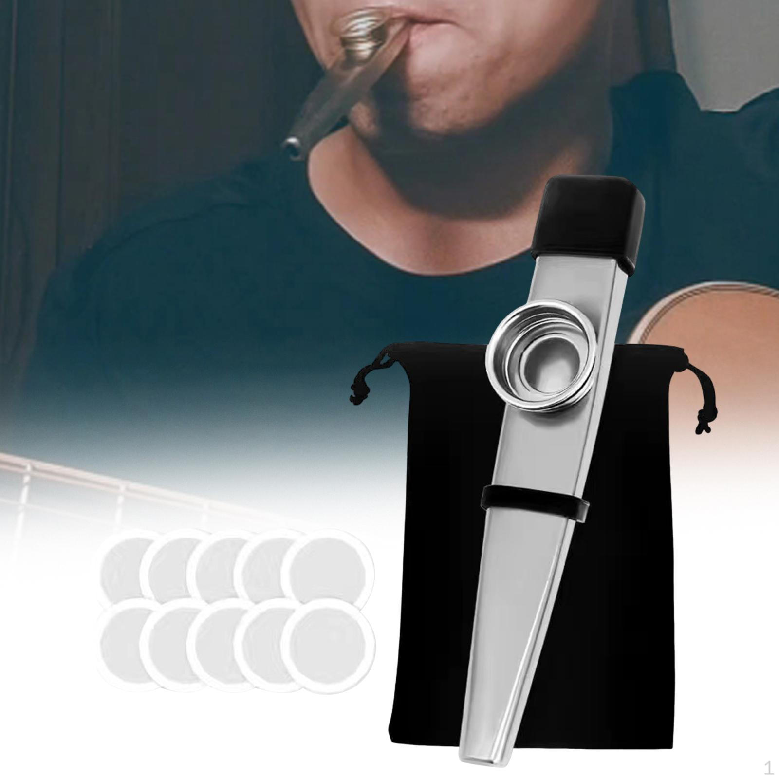

Kazoo, праздничные сувениры на губной гармошке с фланелевой сумкой, детская игрушка, флейта для рта, музыкальные инструменты для всех серебряный