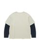 COVERNAT Arch Logo Layered Long Sleeve Ecru