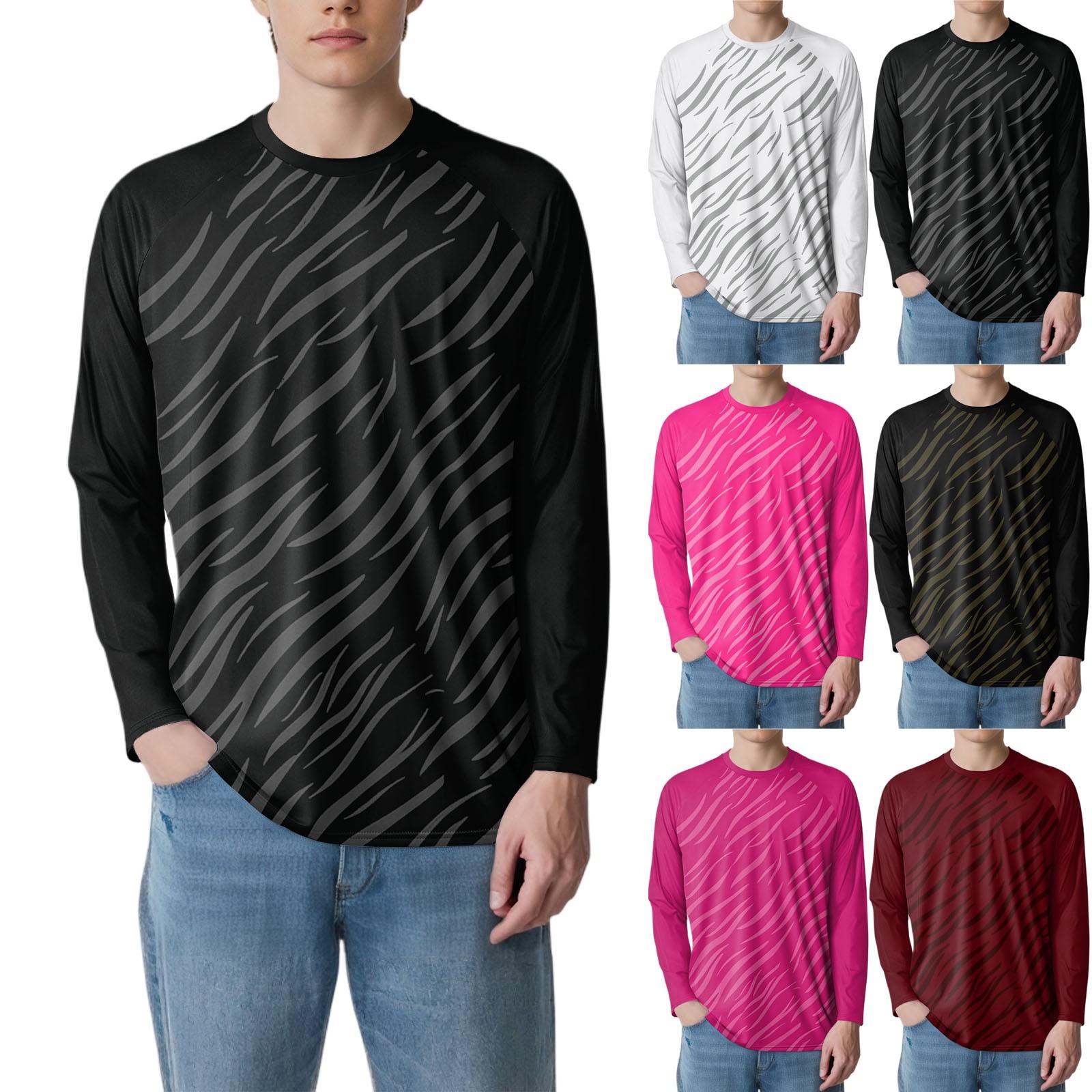 

Men s Fashion Printed Raglan Long Sleeve Sports Top M білий