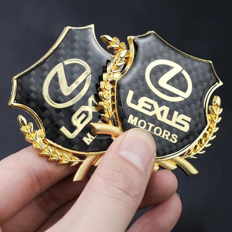 2 Pezzi Emblema Logo Auto Adesivo Metallico per Finestrino Bagagliaio Accessori Per Lexus F-SPORT ES RX NX LS UX LM LX GX LC RZ IS CT GS RC HS SC TX