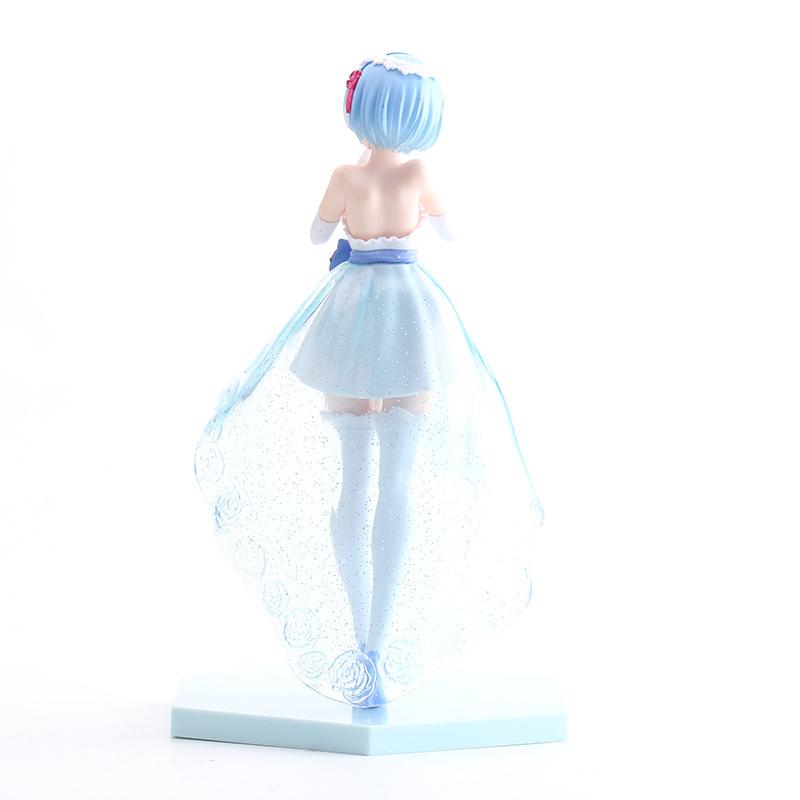 Anime Rem Figure Mireasa Crystal Dress Dress Figure RE: Jucărie model de viață fără pornire într-o altă lume