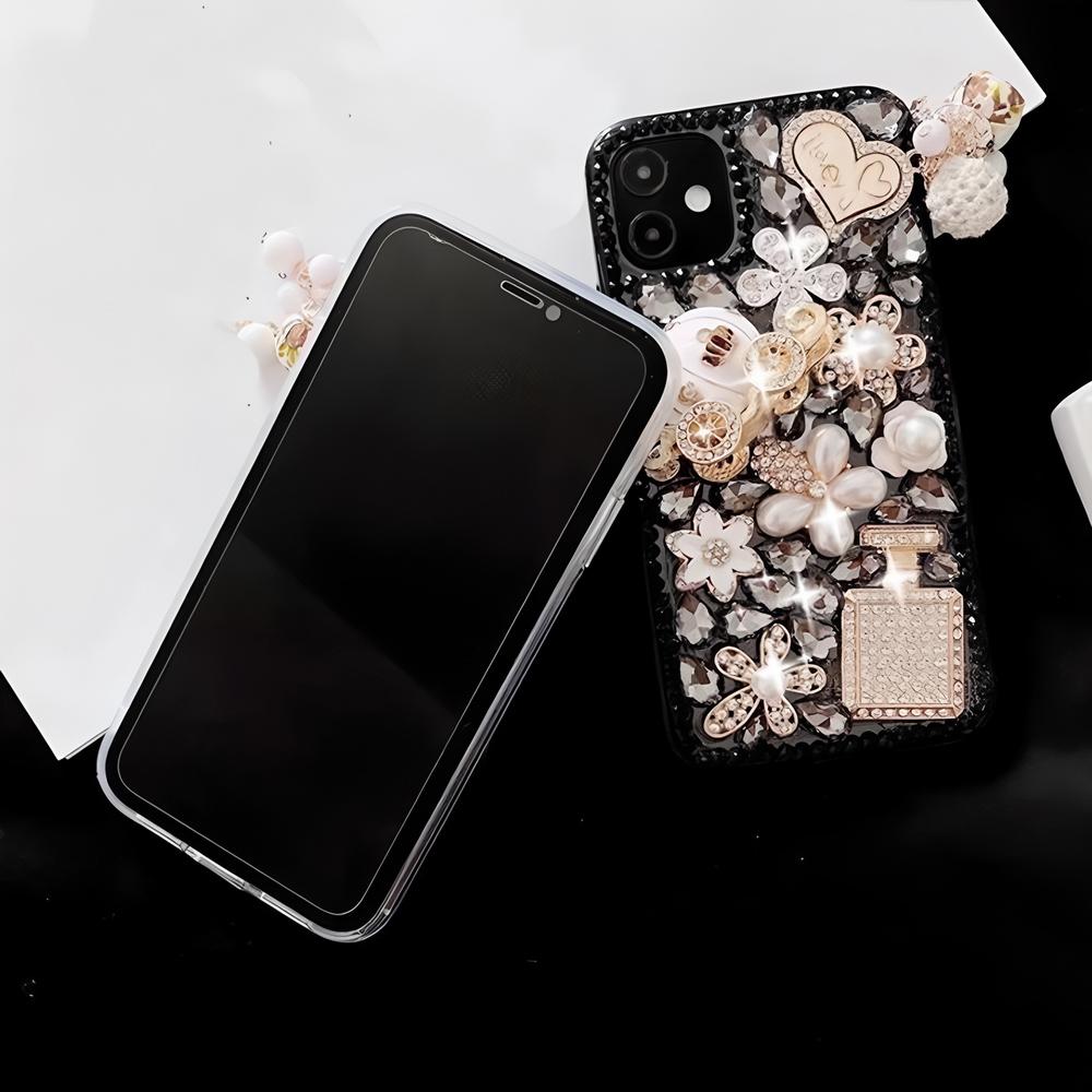 Glitter Rhinestone Phone Case For VIVO Y400 Pro Y300 Y200E Y200 Y300 Y300T Y04 Y03 T4 T3X T4X 4G 5G Bling Crystal Design with Pumpkin Cover Girls Gift