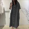 Women's Denim Dress, Shirt Collar Denim Casual Dress