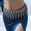 Durable Rhinestones Belly Dance Accessory with 12cm Fringe Detailing and Secure Waist Fit