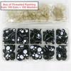 100pcs/box Oval Shape Diy Doll Eyes Kit Crafts Black Doll Bear Toys  For Toys