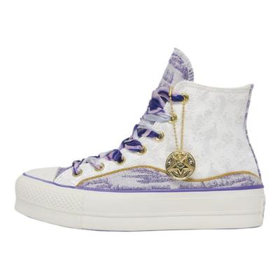 All Star Lift Trendy Durable High-Top Canvas Sneakers Women Sneakers White Purple A13353C