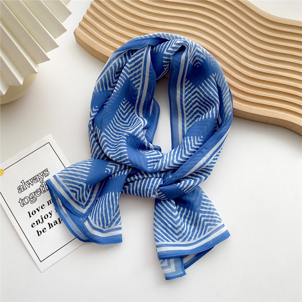 Eșarfă de mătase cu textură simplă decorativă, stil nou pentru femei, primăvară și toamnă, modă de vară, eșarfă versatilă, eșarfă de lucru