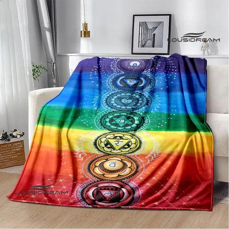 3D Chakra Printed Blankets Warm Flannel Blankets Soft and Comfortable Blanket Bed Linings Blankets for Beds Birthday Gift