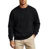 Men's Color Round Neck Long Sleeve Sweatshirt Casual Loose Fit Pullover