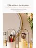 Rotating Transparent Makeup Brush & Lipstick Organizer with Dustproof Design
