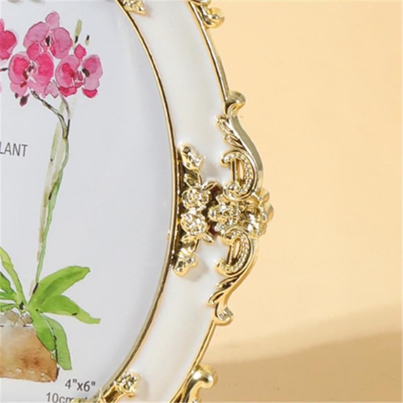 1Pcs Elegant Oil Drip Plastic Photo Frames 6in - Vintage & Modern Styles for Home Deco(Random Inner Paper)