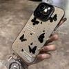 Creative and personalized design of black butterfly pattern phone case For iPhone 11 12 13 14 15 16 17 XS XR X 12 13 Plus Pro Max SE series