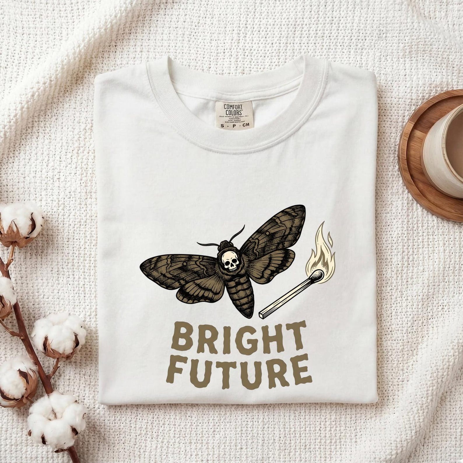 Death Moth Shirt Halloween Gothic Gift Women Tattoo Tee Moth T-Shirt Horror Fan Tattooed Tshirt Dark Graphic Vintage Flaming Match Tshirt 3XL