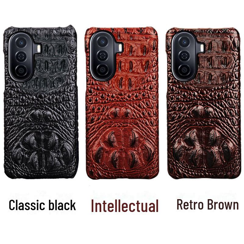 

Чехол-полукоризненный чехол из натуральной кожи с изображением черепа крокодила для Huawei Enjoy 60, 50Pro, 20Plus. Enjoy 20 Plus